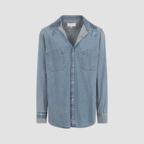 MAISON MARGIELA Men Long Tops S67DT0025 S30815 968 ICE BLUE