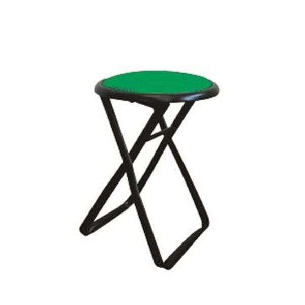 折りたたみ椅子 [1脚販売 グリーンxブラック] 幅32cm 日本製 スチールパイプ