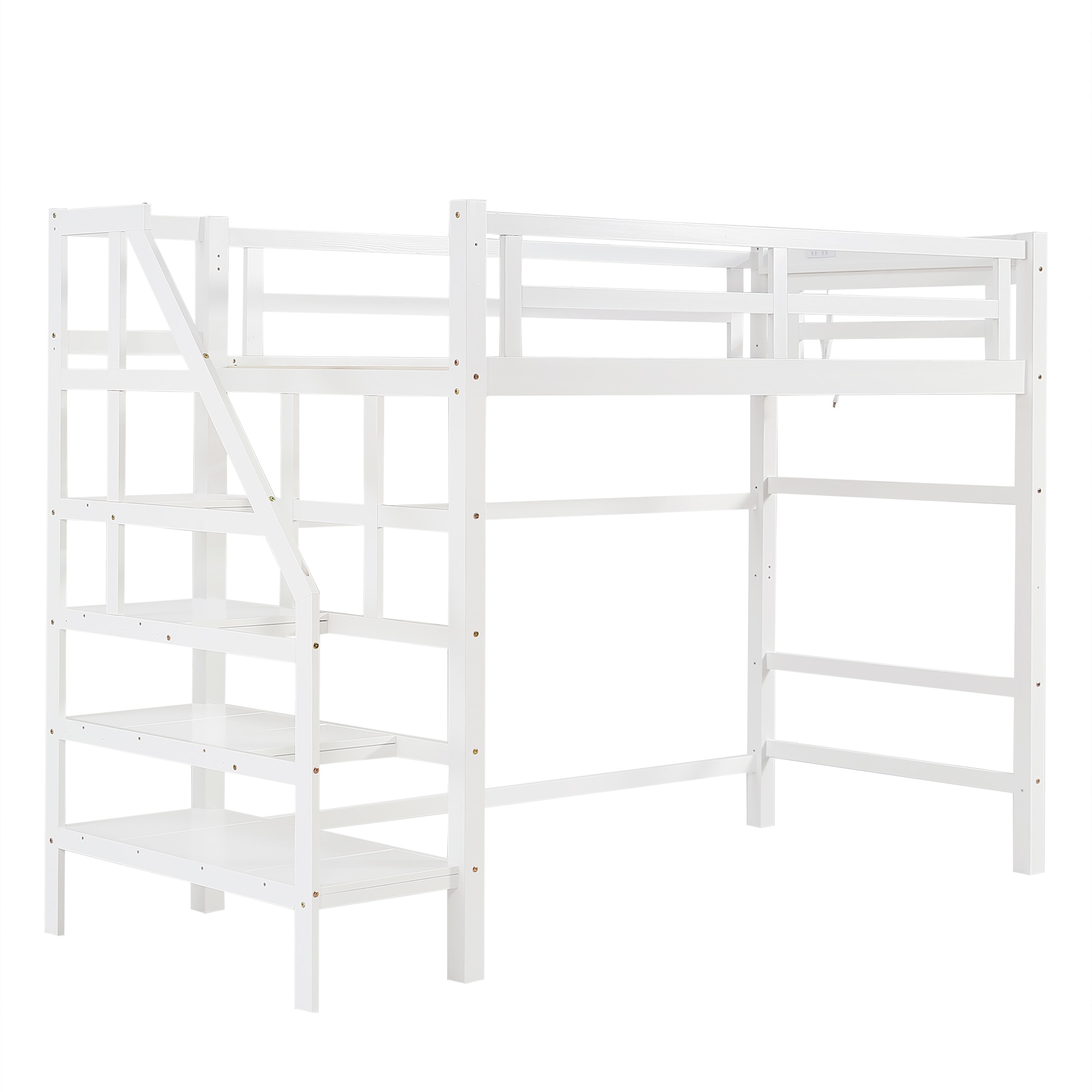 210ロフトベッド 階段付き 天然木 コンセント付き シングル 宮付き 収納棚付き 収納 北欧風 大人 一人暮らし 子供ベッド ベッド 木製ロフトベッド 高さ172cm220