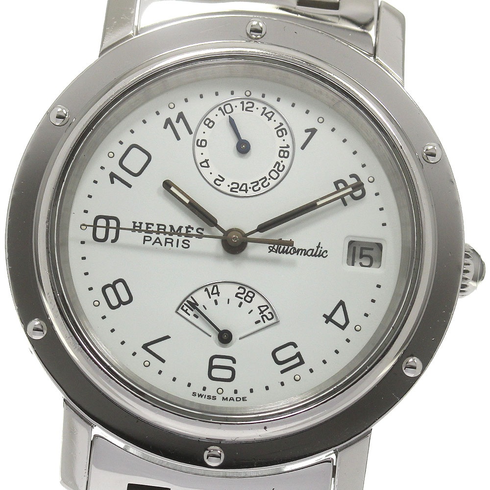エルメス HERMES CL5.710 クリッパー パワーリザーブ 自動巻き メンズ _845043【中古】