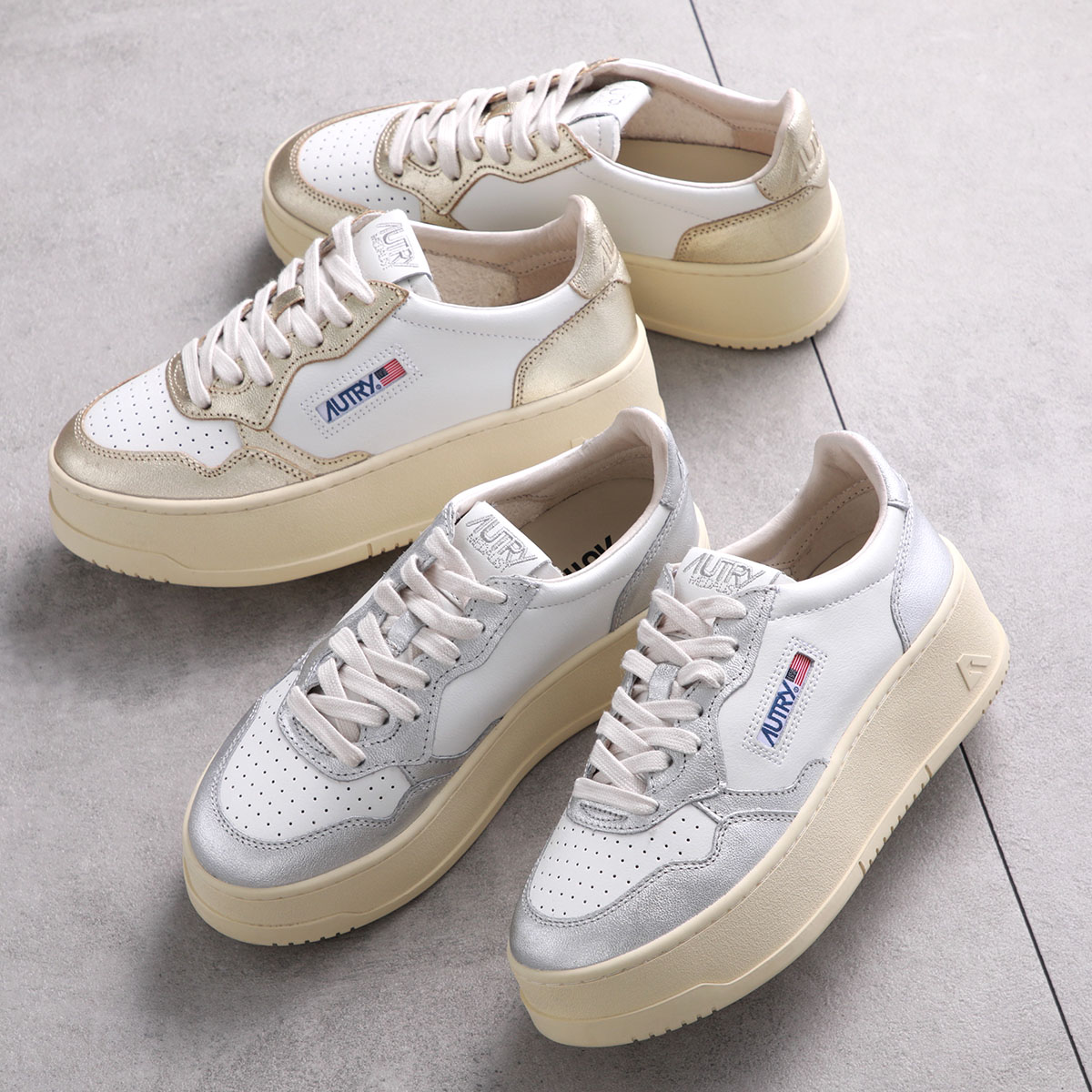 AUTRY オートリー スニーカー MEDALIST PLATFORM PTLW WB16 WB18 レディース 厚底 ローカット レザー シューズ 靴 カラー2色