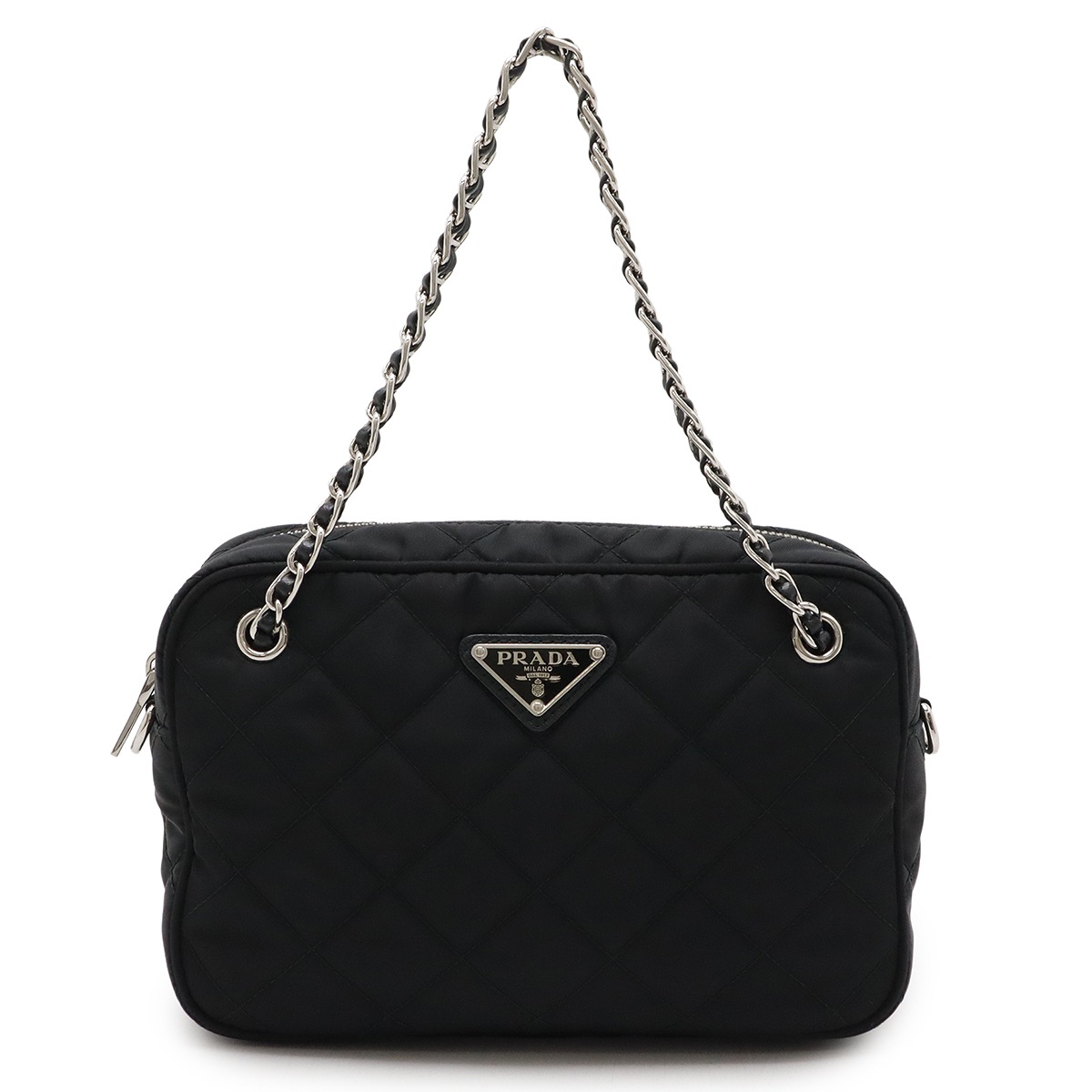 TESSUTO IMPUNTU キルティング ショルダーバッグ ナイロン レザー NERO ブラック 黒 国内アウトレット購入品 1BH91