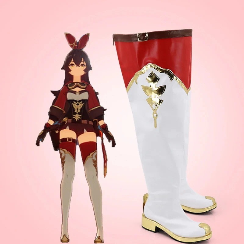 原神アンバーコスプレ靴ブーツ