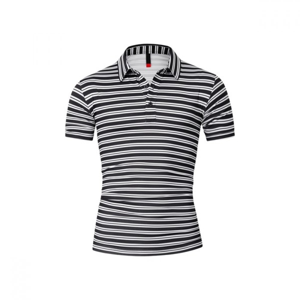 (ハリソン) ゴルフストライプショートスリーブカラティ 937 DNCC1180
