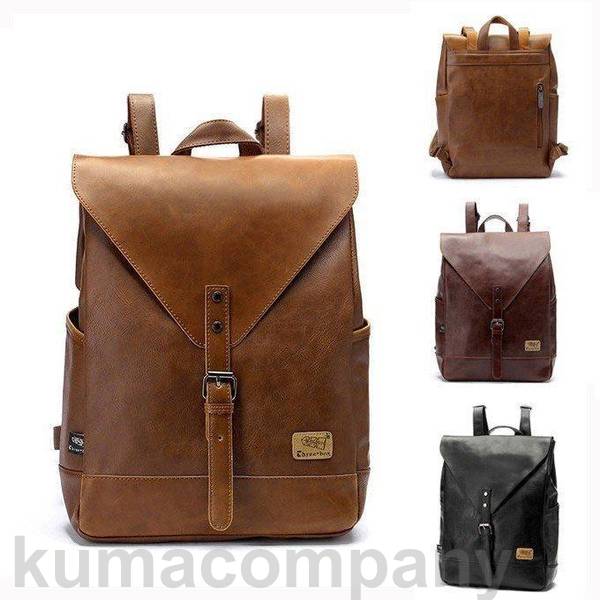 メンズファッション メンズ ビジネスリュック 革 レザー 大容量 レトロ 紳士用 上質 通勤 通学 リュックサック バックパック backpack ディパック 1365