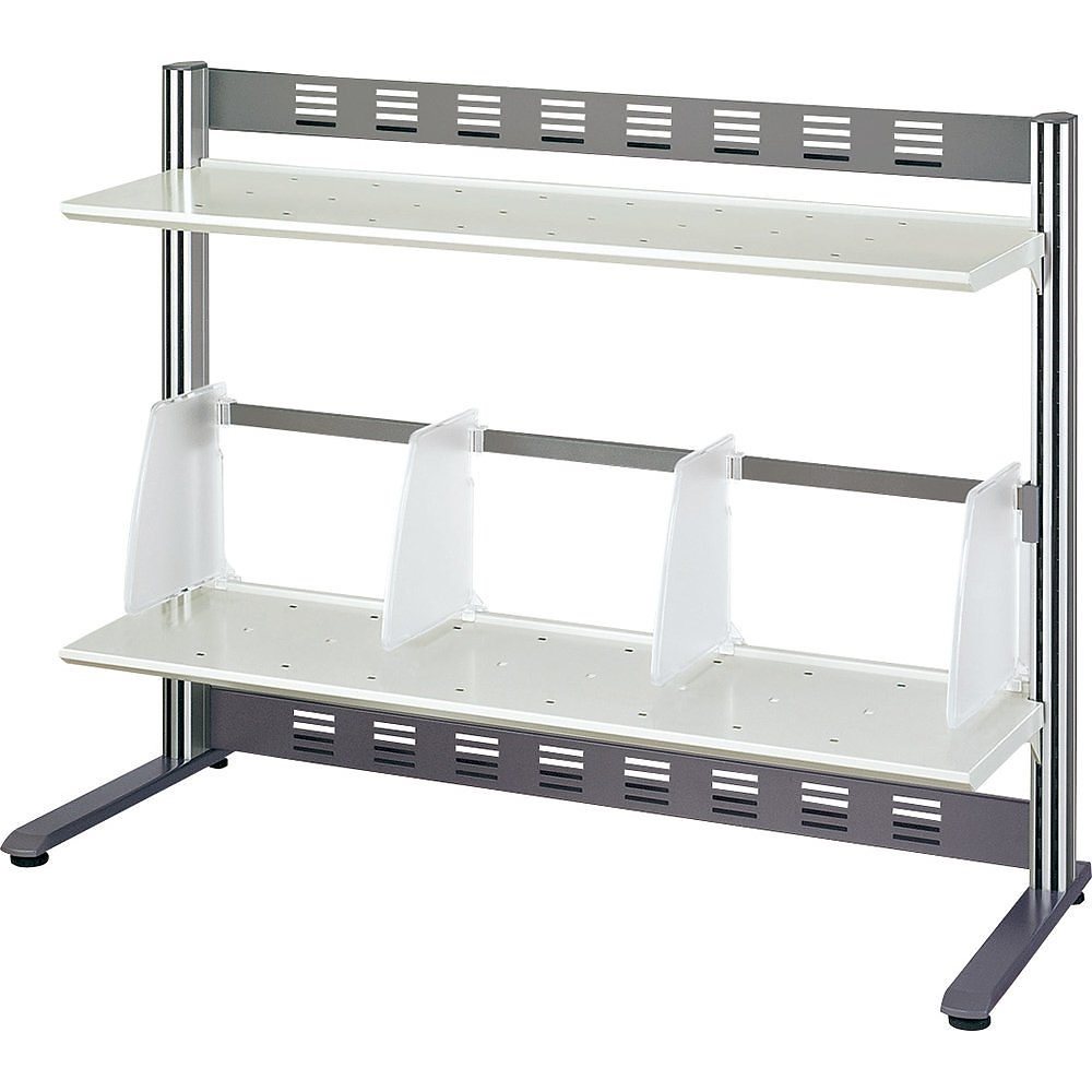 デスクシェルフ W800 棚2段 ライトグレー EAS-DSF8004NM