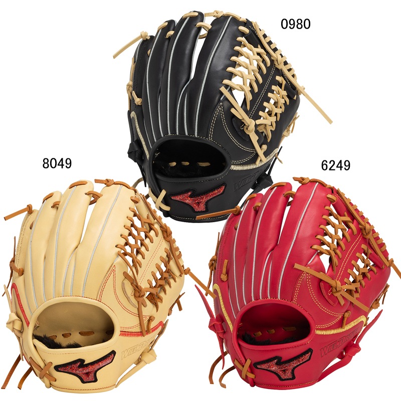 軟式用ウィルドライブ レッド U-Plus 投手×外野 サイズ12 野球 一般 軟式 グラブ グローブ ピッチャー 24AW(1AJGR14140)