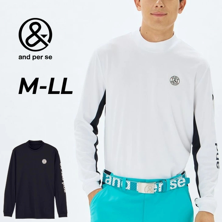 長袖 モックネックシャツ メンズ ゴルフウェア ソルケアハニカム 遮熱 吸汗 速乾 UVカット 日焼け対策 夏 盛夏 機能性ウェア ゴルフシャツ モックシャツ 長そで 長袖シャツ/AMS9265V9