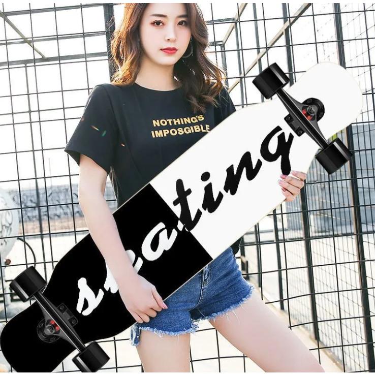 人気商品 ロングスケートボードロンスケロングボードスケボーデッキジュニア男女立減店長おすすめ