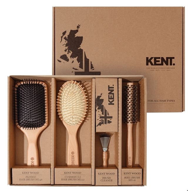 KENT パドルクッションブラシセット 3点セット & 4点セット / 英国王室御用達ブランド / プレミアムヘアブラシセット / ヘアブラシ ギフトセット / 韓国大人気名品ブラシ