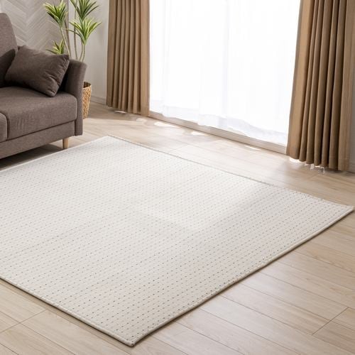 2025NEW ヤマダオリジナル 先染めラグ ストラップ 約2.1畳：約185ｘ185cm 抗菌防臭加工