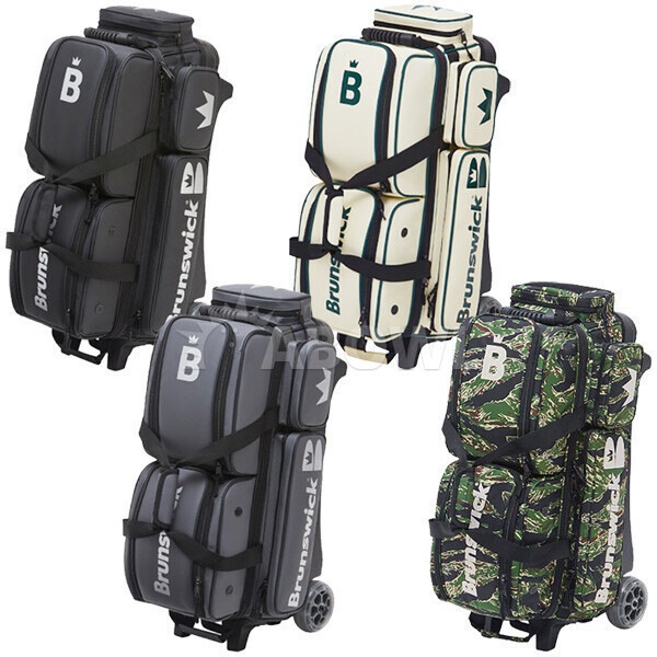 2024 ブランズウィック 3ボールローラーバッグ/ボウリングボール ボウリングバッグ ボウリングバッグ 3ボールバッグ 3ダンキー ボウリング用品