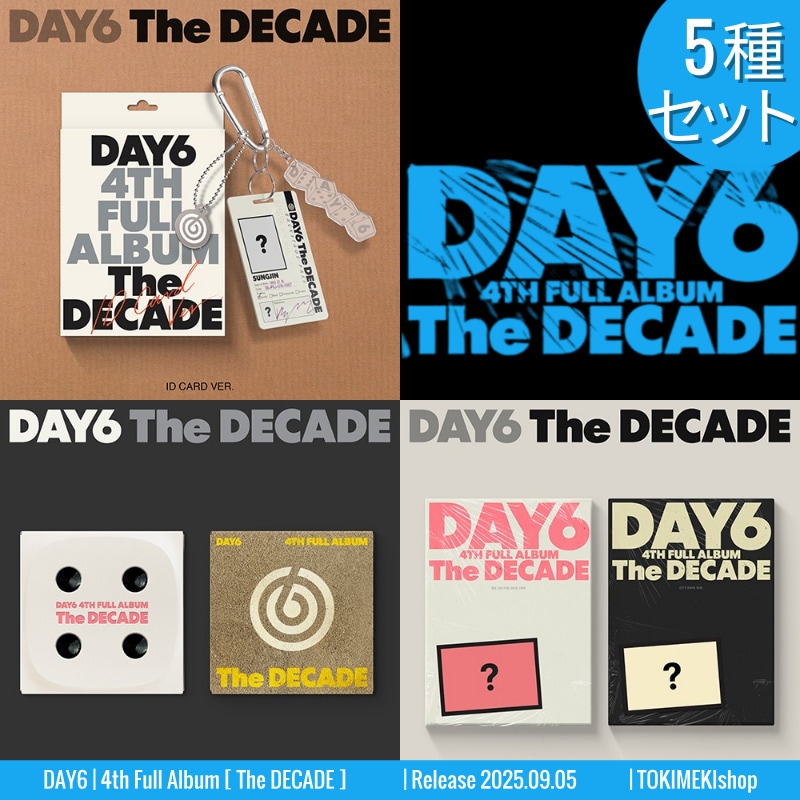 [5種SET] Standard2+Nemo2+MD1 Ver. DAY6 アルバム 正規4集 [ The DECADE ] イシックス /初動チャート反映 +Shop Gift