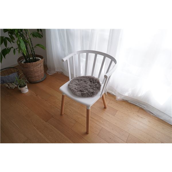 手洗い出来る 低反発高反発2層ウレタンチェアパッド CM-205 約35Rcm ウォームグレー 4枚入