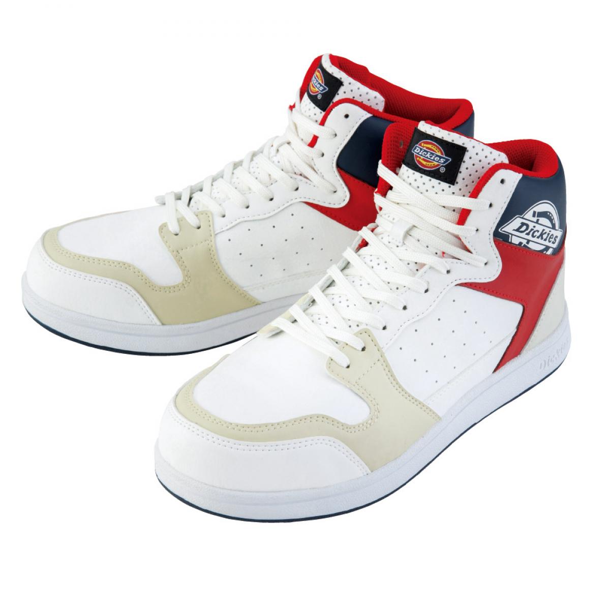 Dickies ディッキーズ セーフティースニーカー ミドル ホワイト 26cm D-3318 安全靴 先芯 ミドルカット 耐油底 コーコス 4,437円