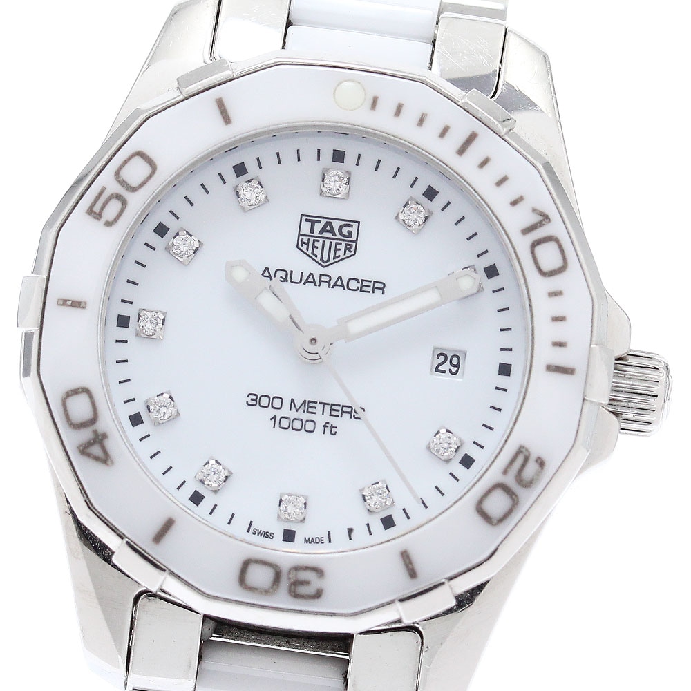 タグホイヤー TAG HEUER WAY141D アクアレーサー 11Pダイヤ クォーツ レディース _869727【中古】