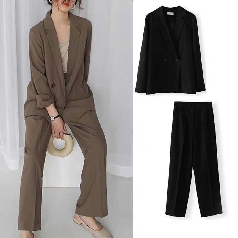 セットアップ ジャケット 上着 スーツ ワイドパンツ 袖あり 長袖 上下セット 2点セット ツーピース お得 かわいい 大人可愛い きれいめ シンプル カジュアル 大人 上品 おしゃれ お洒落 lsu