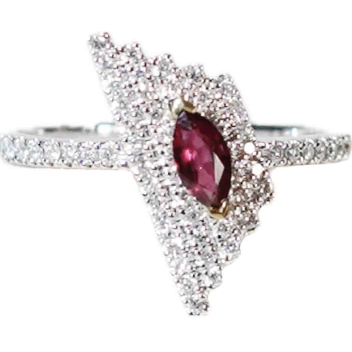 ゴルド　リング　ルビー約0.303ct　K18　D0.32ct 42,900円