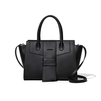 Arielle 牛革 tote bag - black ブラック