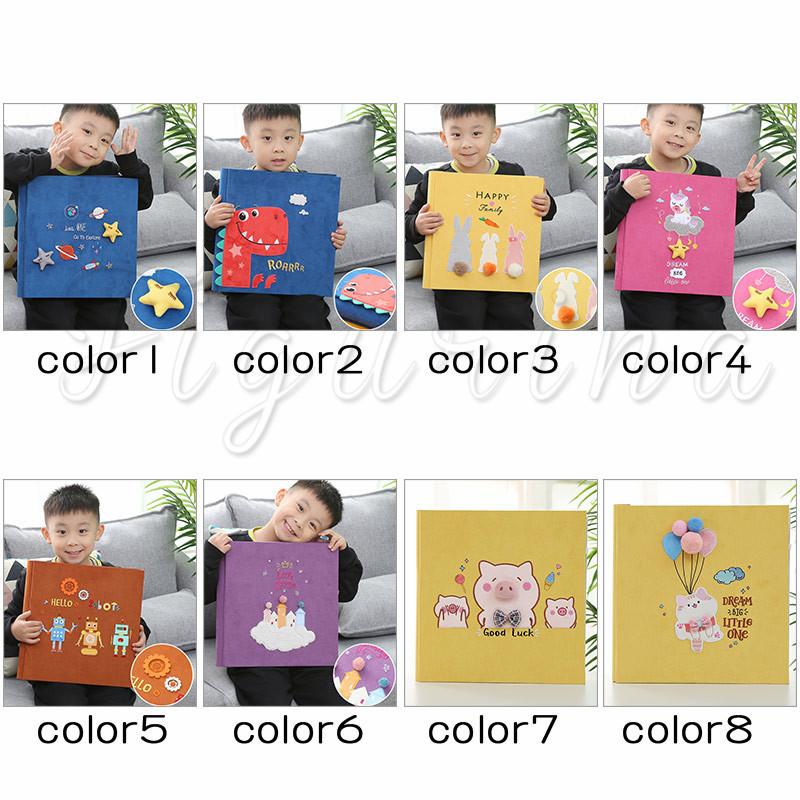 アルバム 大容量 出産祝い 80面 刺繍 白台紙 アニマル 手作り フリーアルバム ベビ 手帳 記念 思い出 おいたち 成長記録 フォトアルバム おしゃれ 在庫処分品ため対応できない