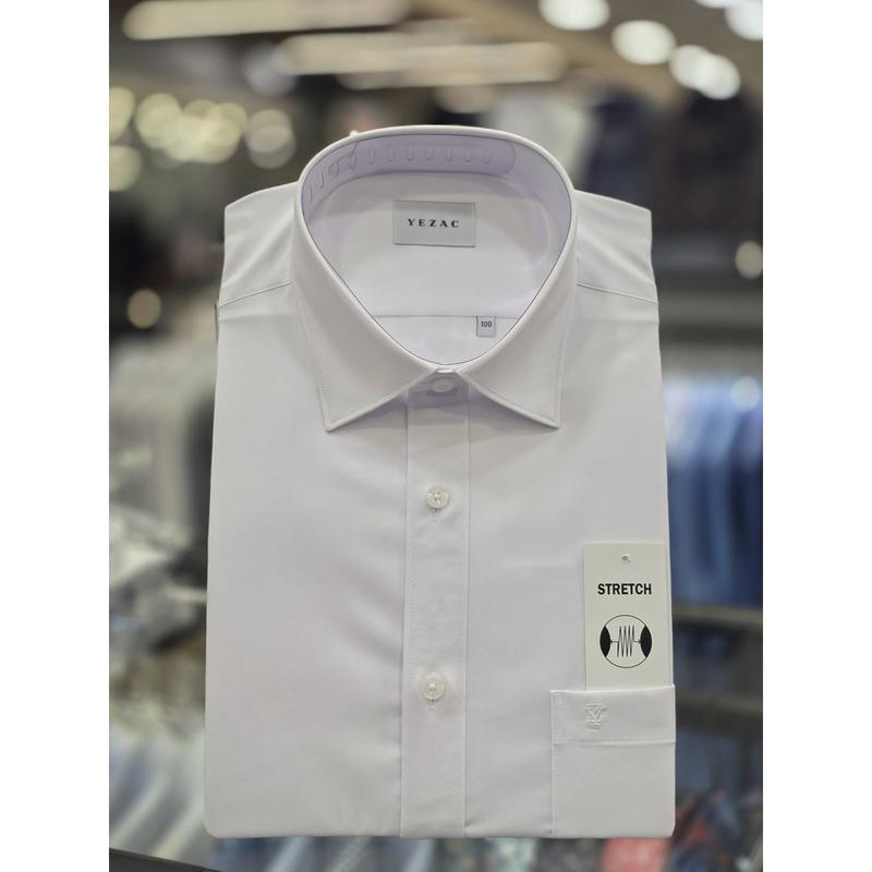 [] ホワイトバンブー四方伸縮性リンクルフリー一般フィットシャツ YJFXBR022WH [P003722160]