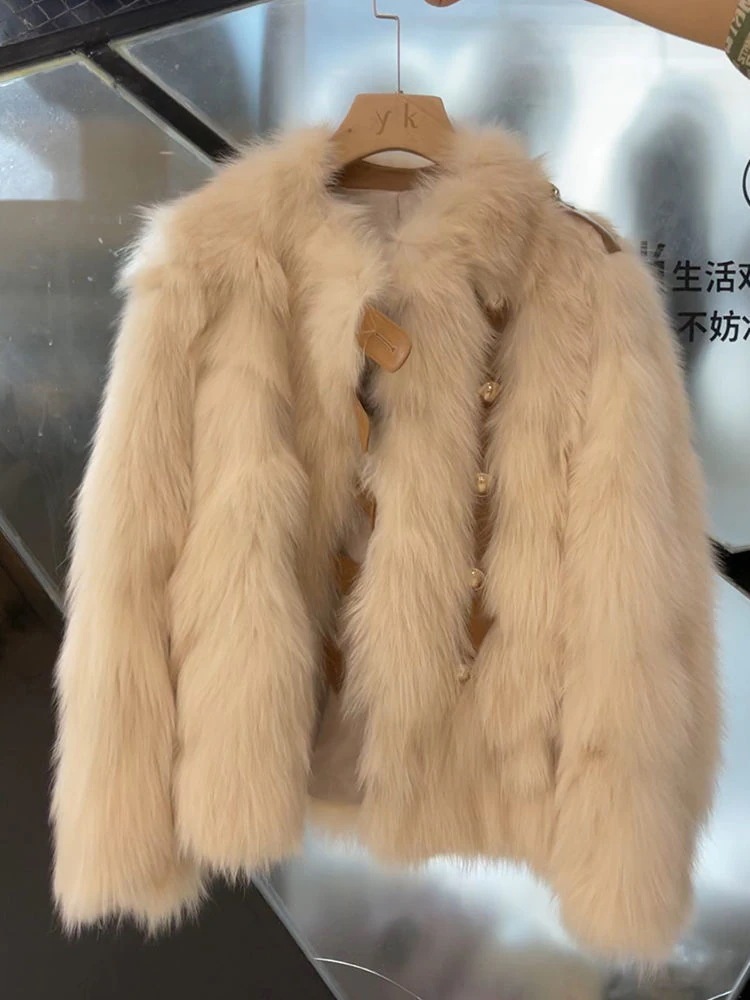 冬アウター フリースで決まり！ 毛皮 ジャケット 厚手 レディース フェイクフォックスファー 体型カバー