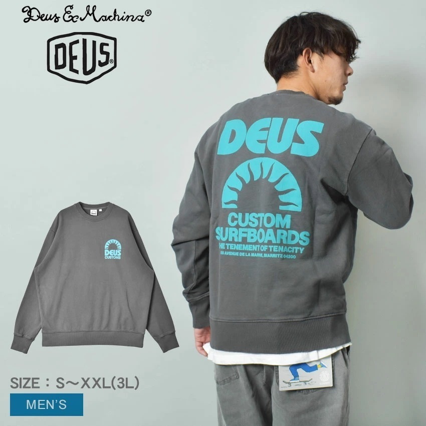 長袖 スエット トレーナー メンズ ウエア トップス MELODIES CREW DMF228372 おしゃれ クルーネック ブランド ロゴ シンプル プリント カジュアル ストリート ファッション
