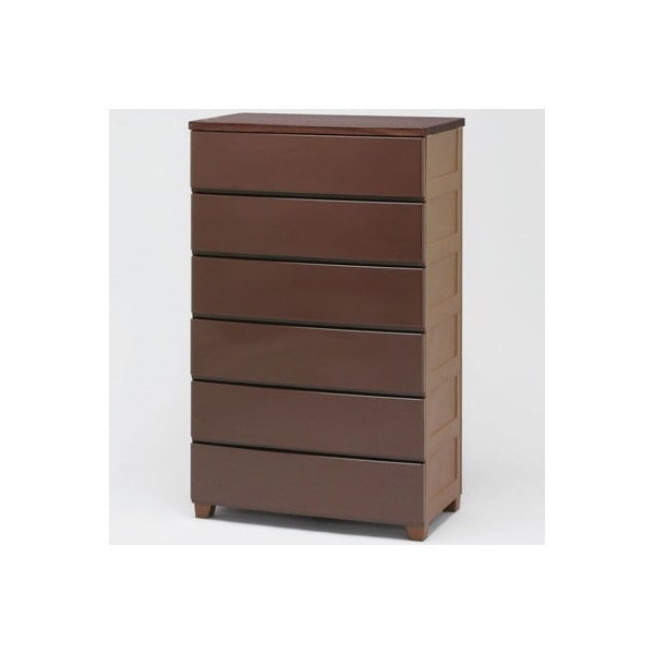 ウッドトップチェスト 6段 MG-726 ブラウン メーカー直送