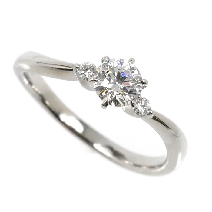 4℃ ヨンドシー Pt950プラチナ NaturalGrace リング・指輪 211822745063 ダイヤモンド0.308ct 7.5号 2.8g レディース 中古 美品
