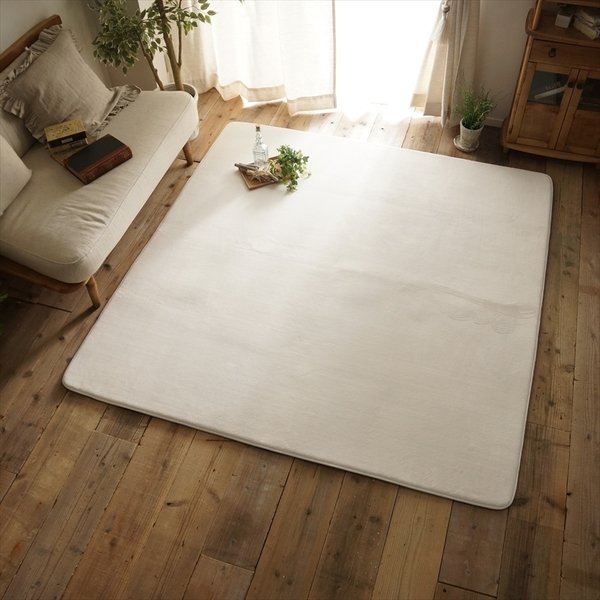 ラグ 撥水 低反発 フランネルラグ 190190cm