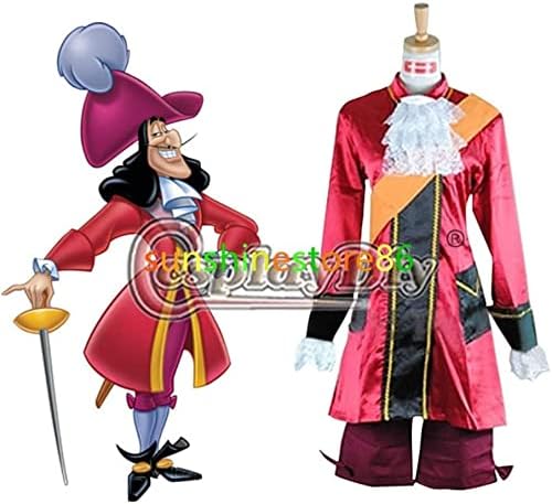 実物撮影（ウィッグ靴追加 ） ピーター・パン フック船長 コスプレ衣装