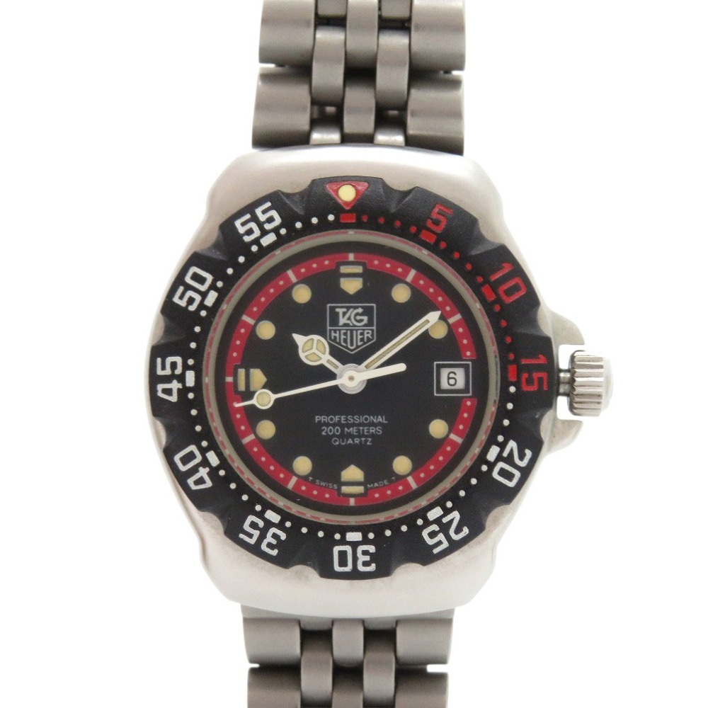 美品 クオーツ プロフェッショナル 200M WA1414 腕時計 ステンレススチール ブラック 0549【中古】 ボーイズ