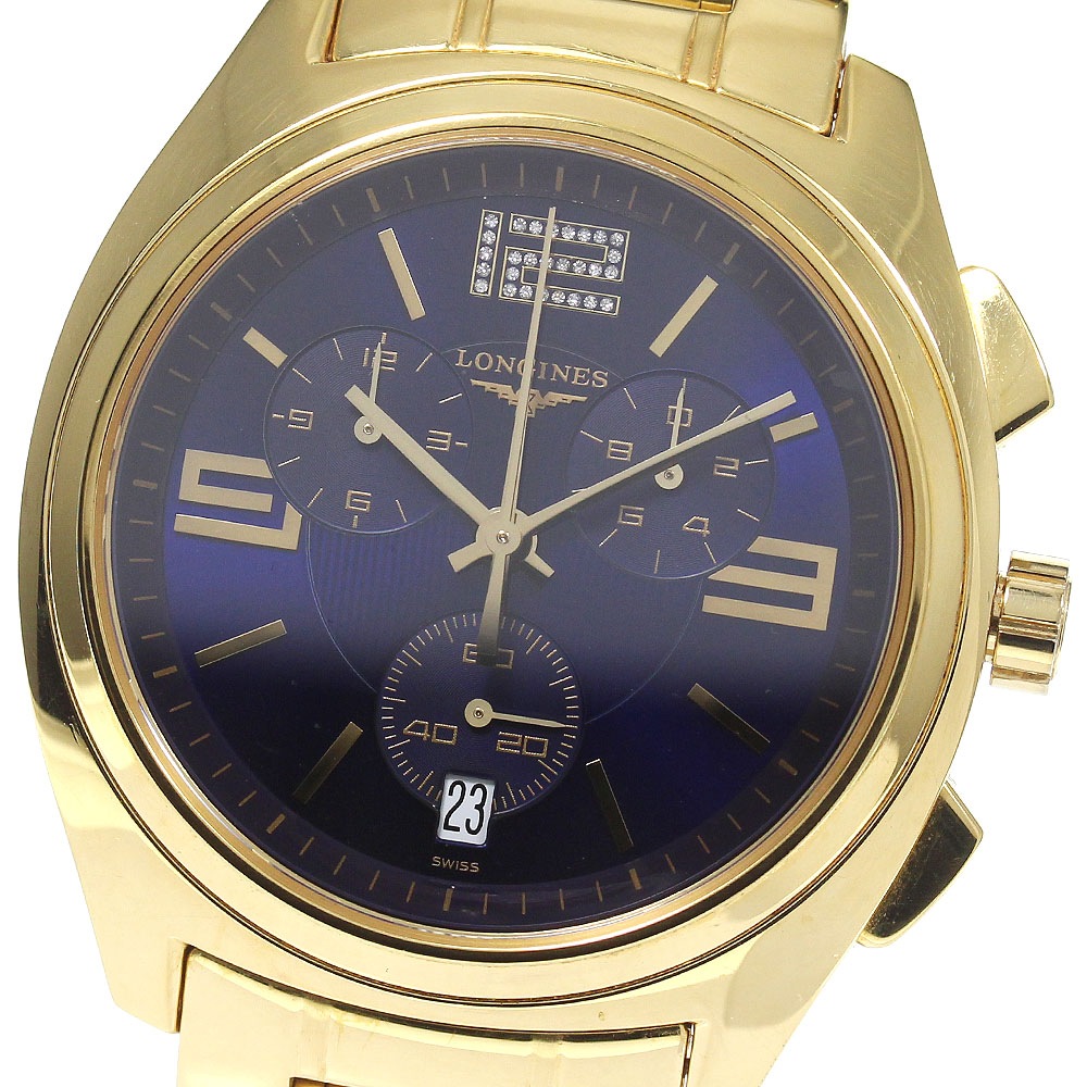ロンジン LONGINES L3.633.2 ルンゴマーレ クロノグラフ クォーツ メンズ _765790【中古】