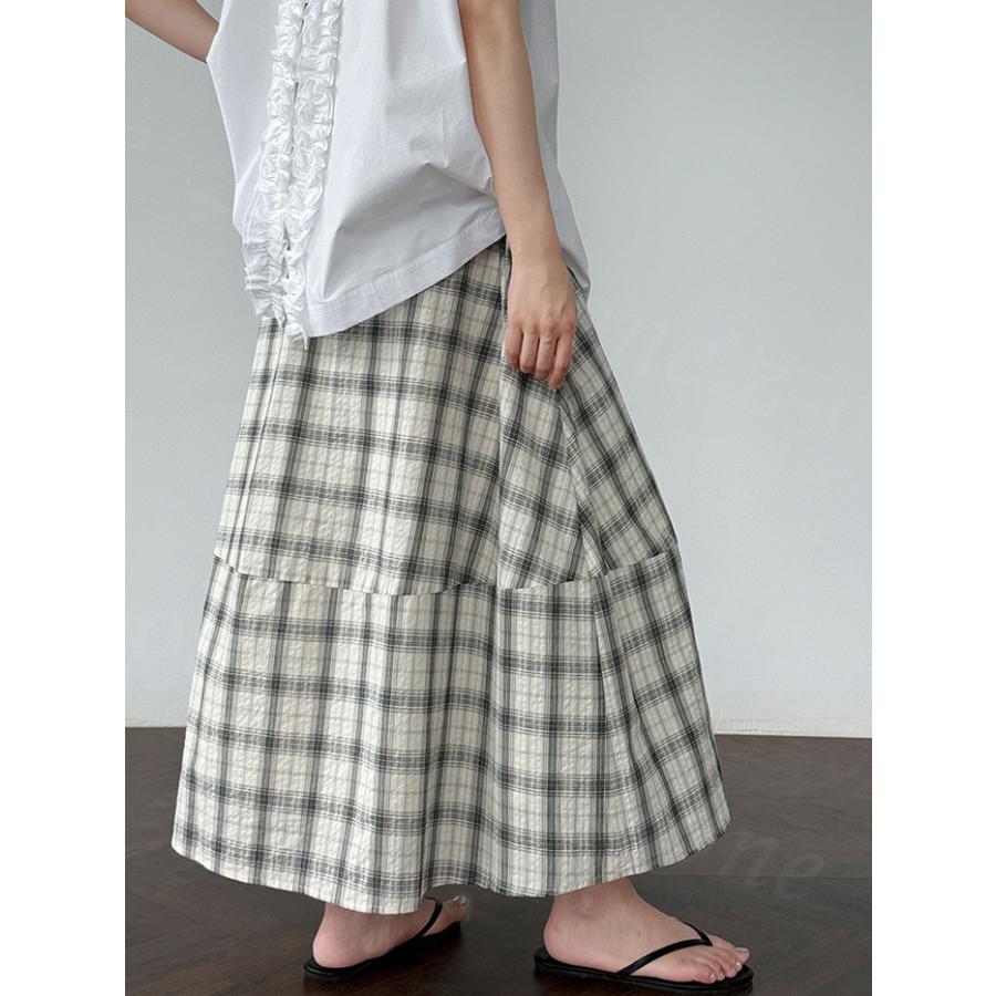 スカート ロング ティアード マキシ レディース プリーツ ウエストゴム ハイウエスト 無地 ロングスカート フレア フレアスカート ティアードスカー