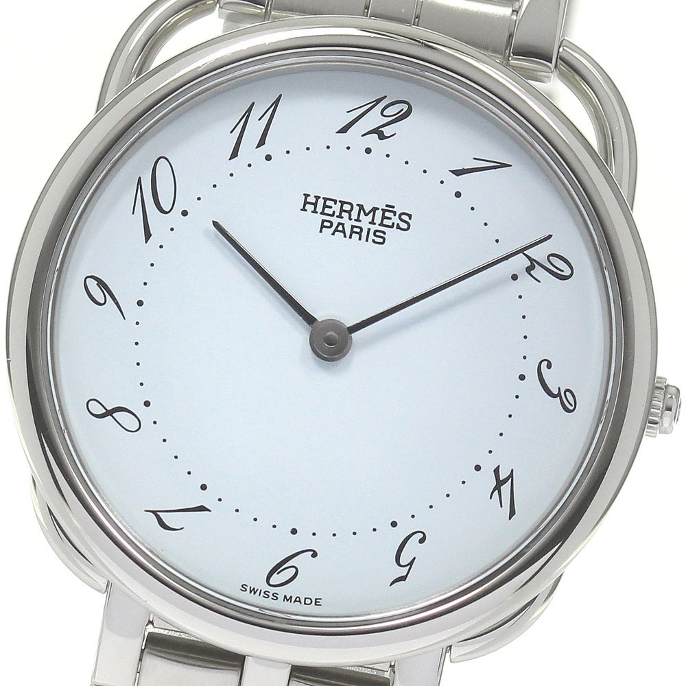 エルメス HERMES アルソー ラウンド クォーツ レディース 良品 内箱付き_834792【中古】