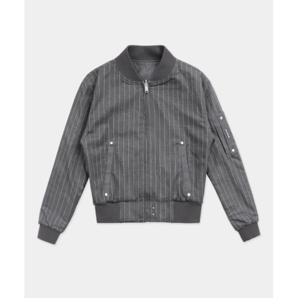 BADBLOOD Proto Gabardine Reversible MA1 Jacket Stripe Ch