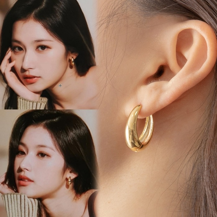 【TWICE着用】ROUND DROP RING 3カラー