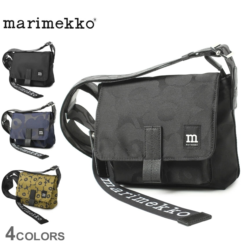 ショルダーバッグ Mini Messenger ブラック 黒 ネイビー 紺 鞄 かばん ボディバッグ ウニッコ ロゴ お肩掛け 総柄 北欧 花柄 無地 カジュアル ブランド 人気 可愛い おしゃれ