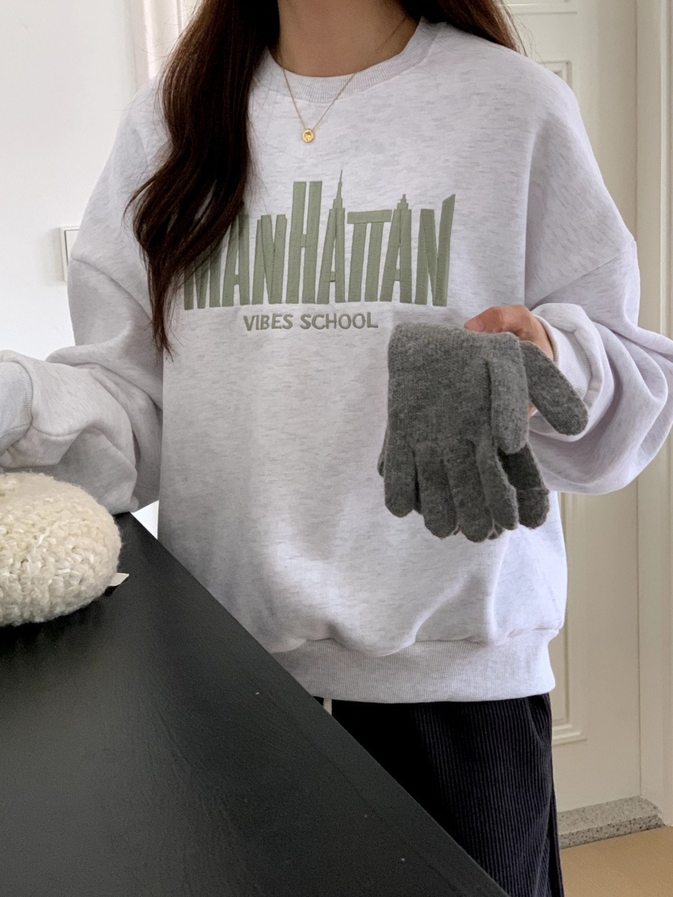 冬のマンハッタンヤンギモット刺繍マンツーマン