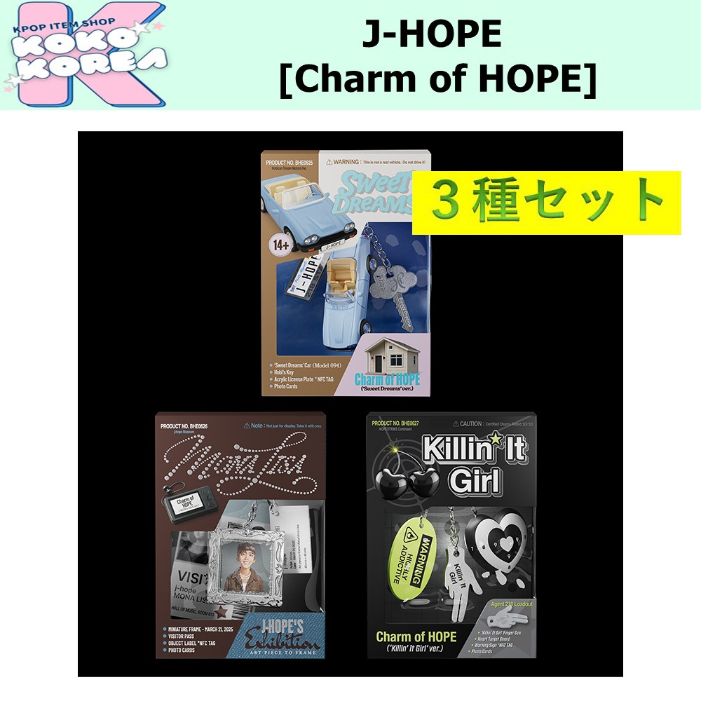 3種セット j-hope [Charm of HOPE] SWEET DREAMS ver / MONA LOSA ver / Killin It Girl ver