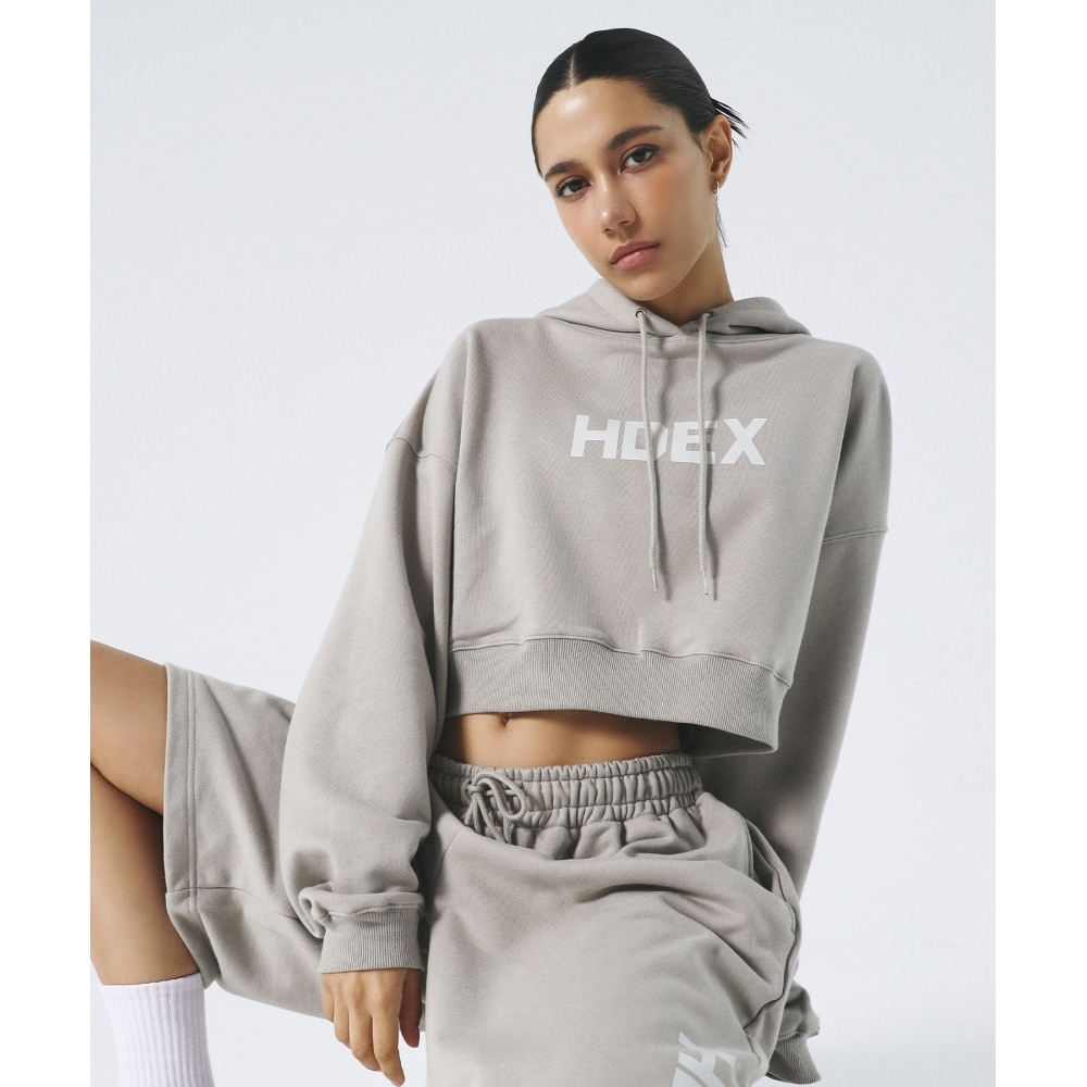 HDEX レディースメインロゴクロップパーカー 3 色