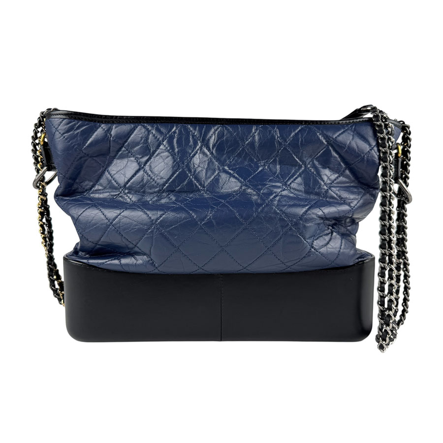 シャネル CHANEL ショルダーバッグ ガブリエル ドゥ シャネル レザー ネイビー レディース z6461