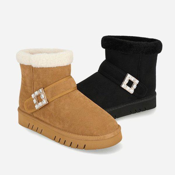 軽量クッションフェイクファーアンクルレディースブーツ1XWA75XQ-GN