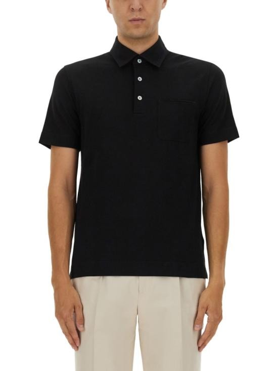 ERMENEGILDO ZEGNA Men Polo Shirts UG392A2 G752K09 Black