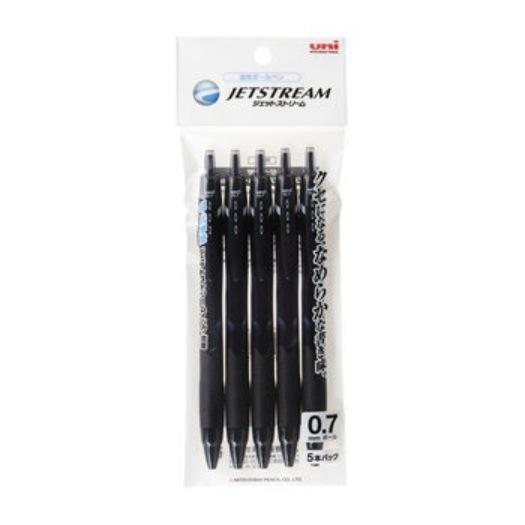 【倉庫直送】　三菱鉛筆 JETSTREAM 油性ボールペン 0.7mm 5本入 x 10パック 黒 SXN150075P.24 5,931円