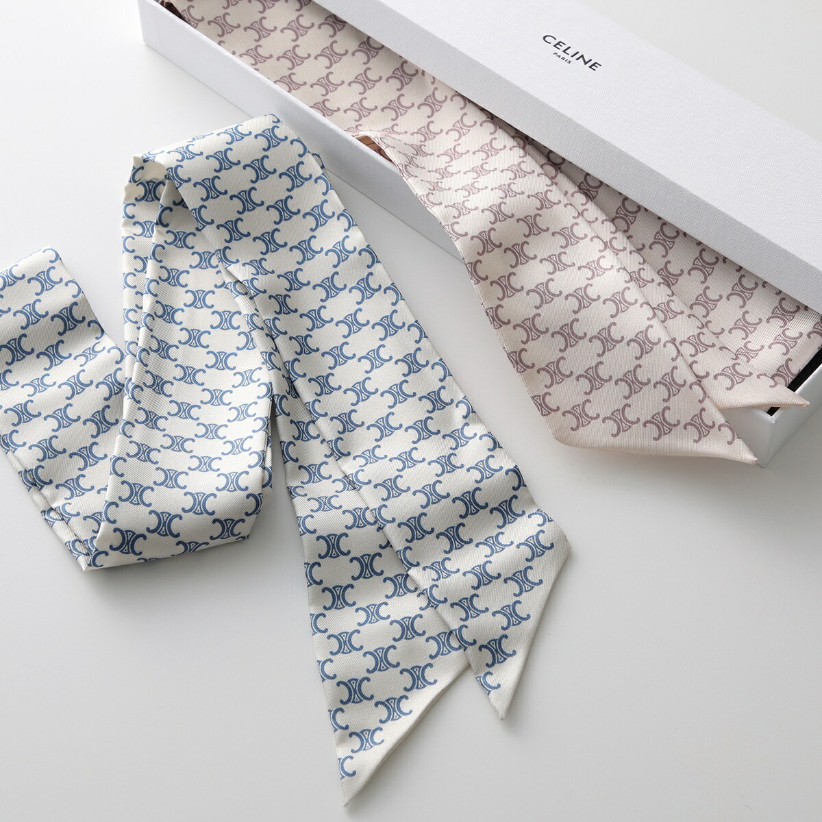 CELINE セリーヌ スカーフ Lavalliere ラヴァリエール 2AWV70922.07DD 2AWV70922.24DA レディース トリオンフ シルクツイル カラー2色