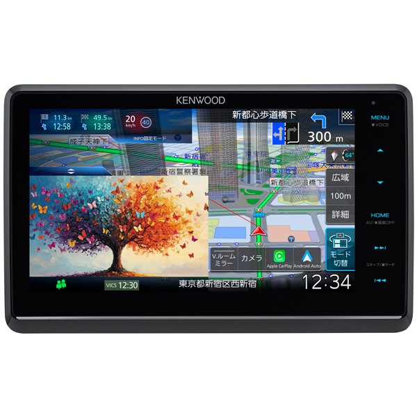 ケンウッド 地上デジタルTVチューナー/Bluetooth内蔵 DVD/USB/SD AVナビゲーション 大画面8V型フローティングモデル MDVM812F