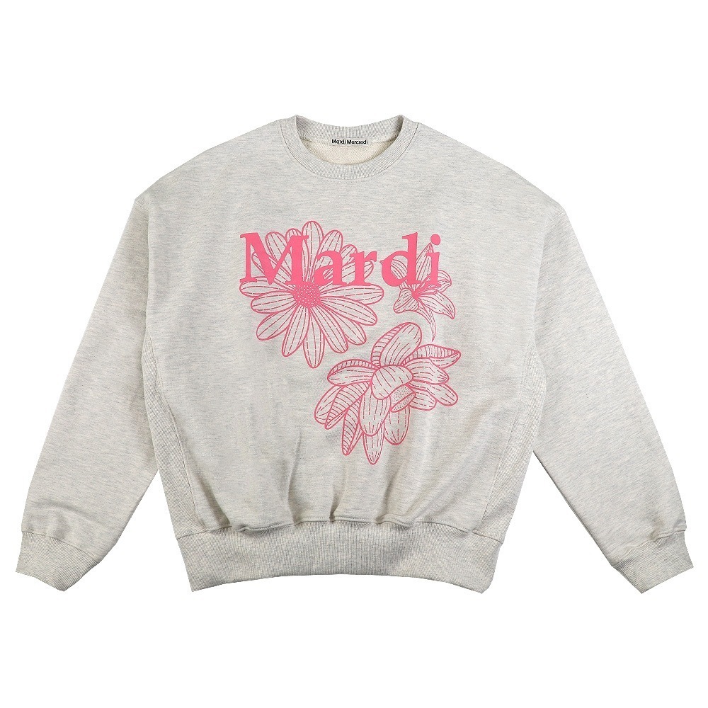 SWEATSHIRT TRIPLE FLOWER OATMEAL PEONY 長袖 レディース 韓国 ファッション アパレル