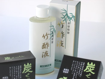 【蒸留精製竹酢液 200ml ＋ 炭せっけん2個】 除菌 消臭 入浴剤