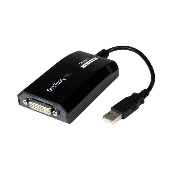 StarTech.com USB 2.0-DVIディスプレイ変換アダプタ オス／メス ブラック 1920x1200対応USB2DVIPRO2 1個